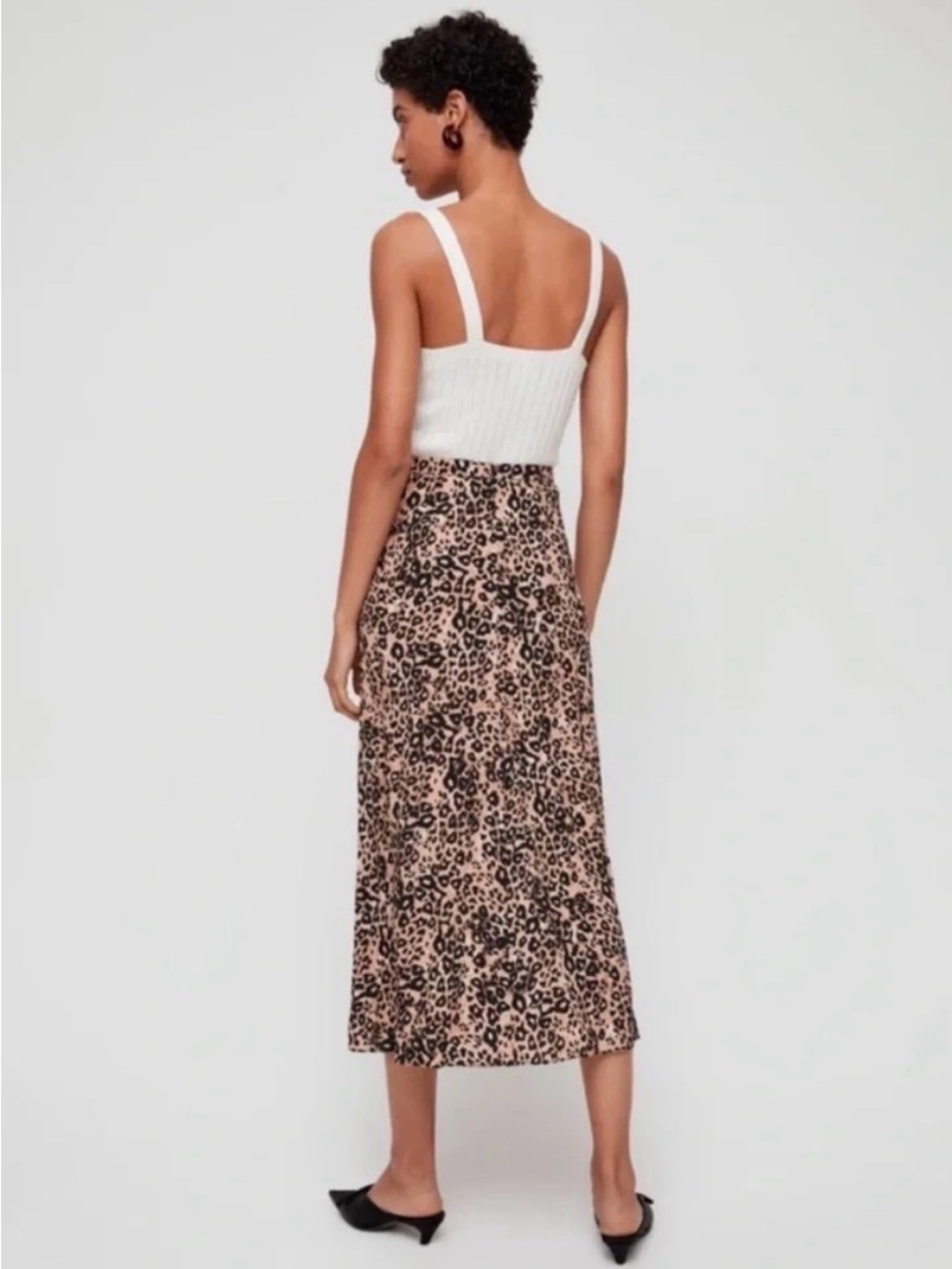 Aritzia Wilfred Leopard Print Midi Skirt - Size 4 - Picture 11 of 11